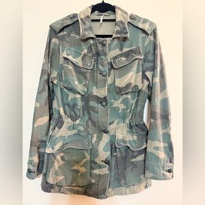 Free People Not Your Brother's Surplus Jacket with Drawstring Waist